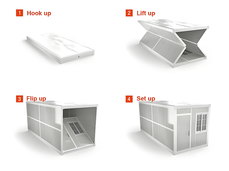 Maison-conteneur pliable compacte Zhonghui pour travailleurs11