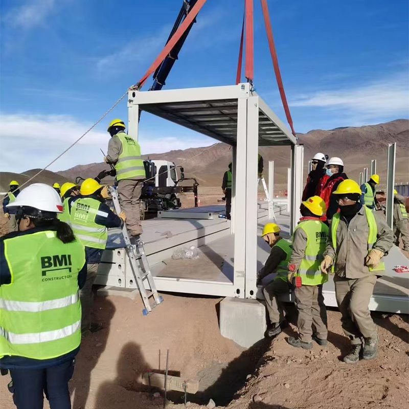 Maisons conteneurs préfabriquées pour un projet de camp d'ingénierie en Argentine