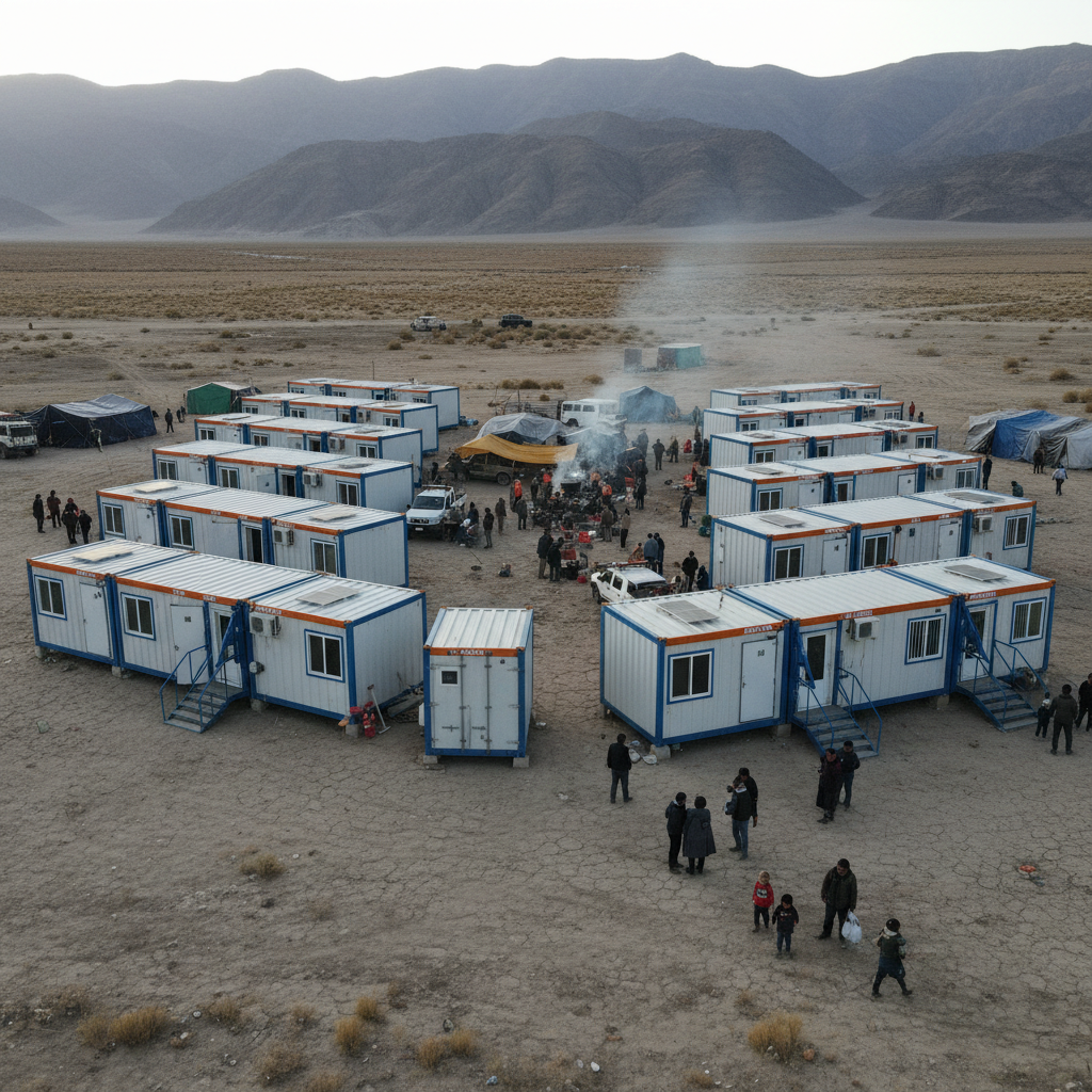 Folding Container House For Disaster Relief Housing And Emergency Resettlement Camps