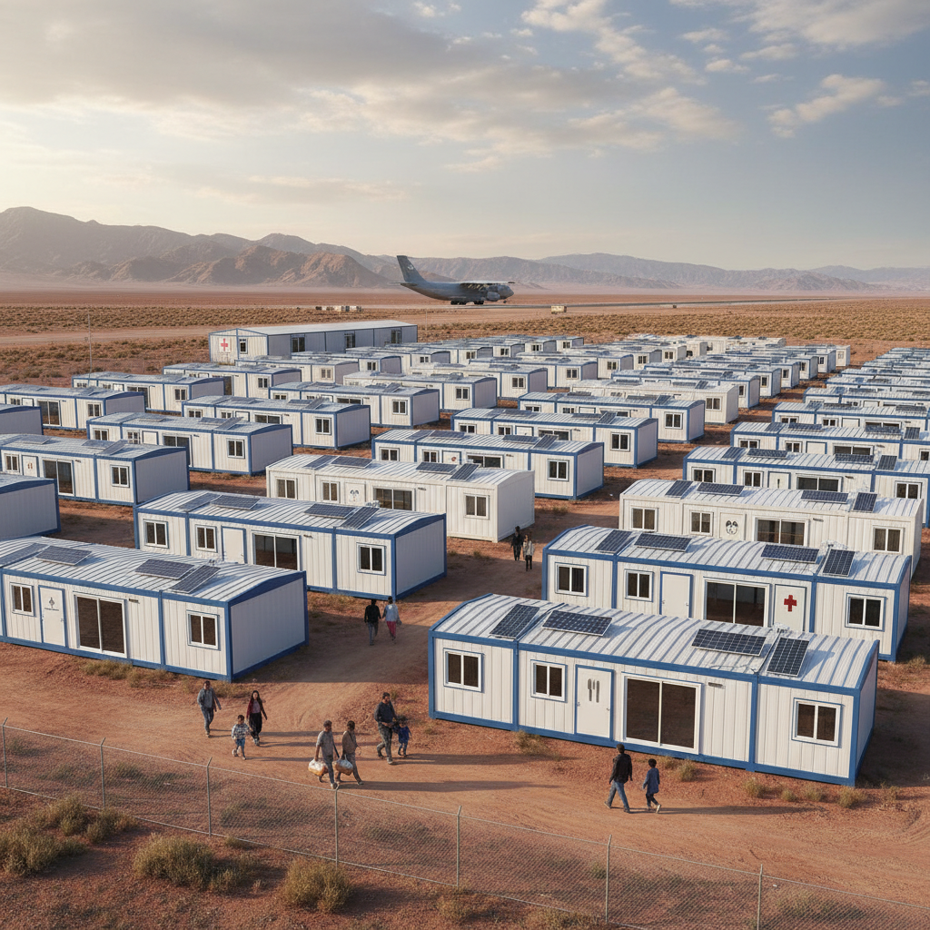 Prefabricated Container House For Disaster Relief Housing And Emergency Resettlement Camps