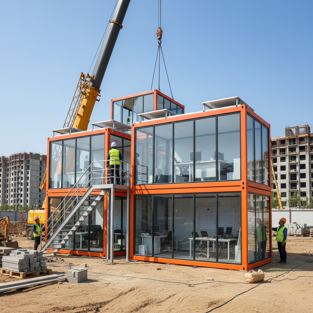 Detachable Flat Pack Container House For Construction Site Offices