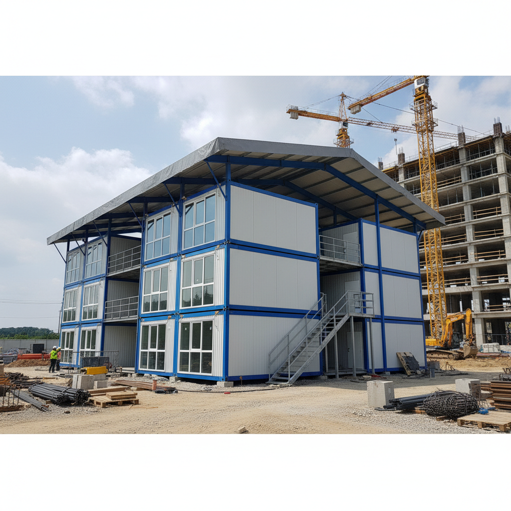 Steel Structure Warehouse For Construction Site Offices