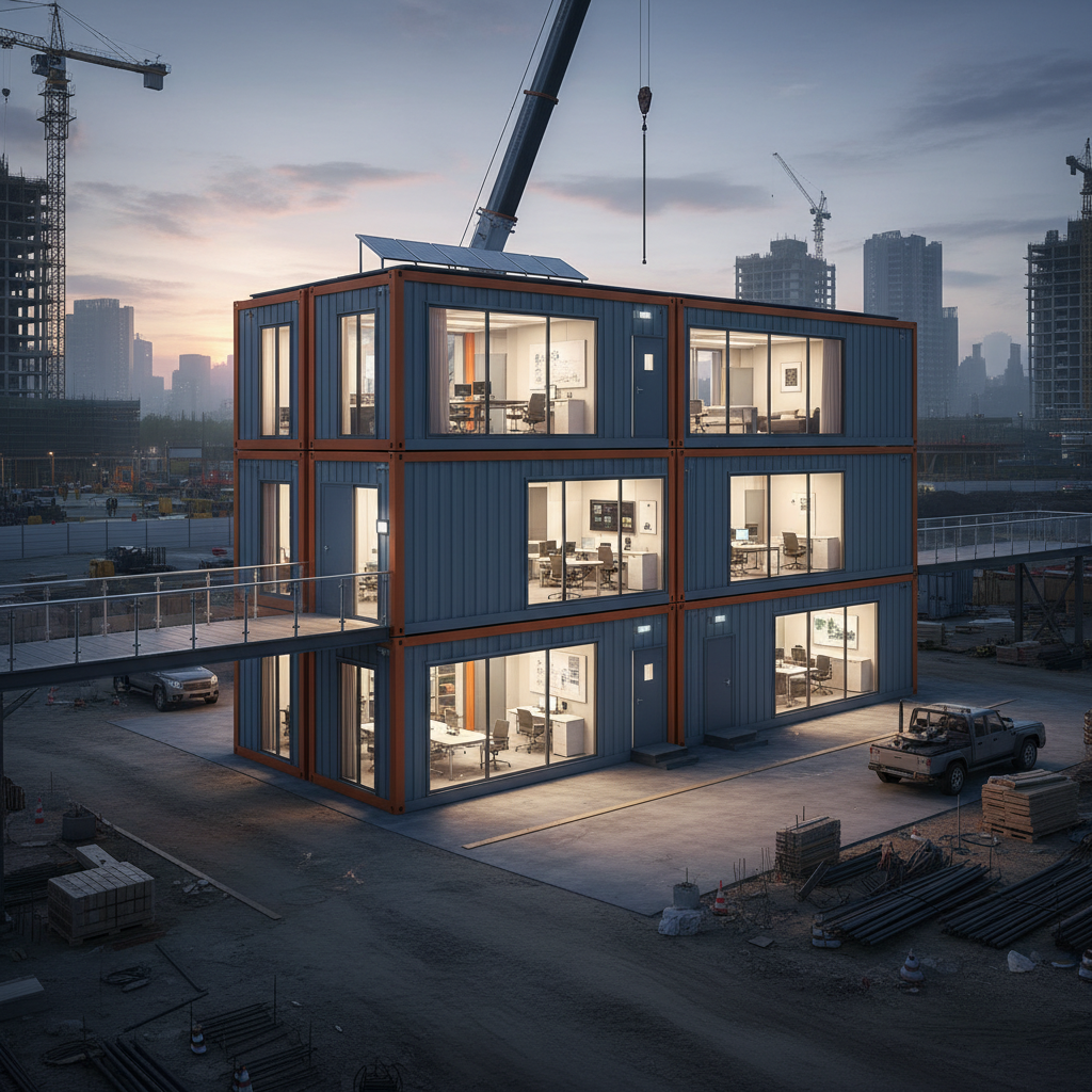 Detachable Flat Pack Container House For Temporary Project Headquarters