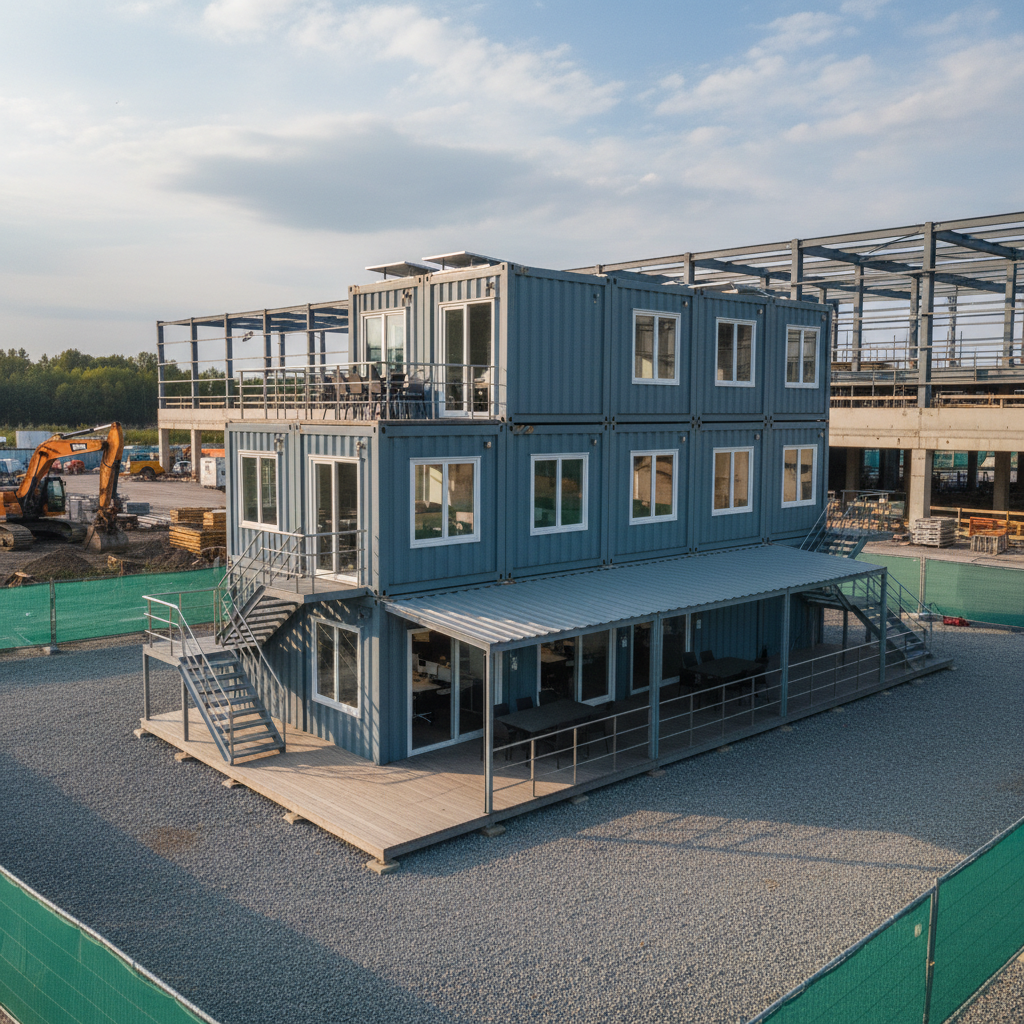 Prefabricated Container House For Temporary Project Headquarters