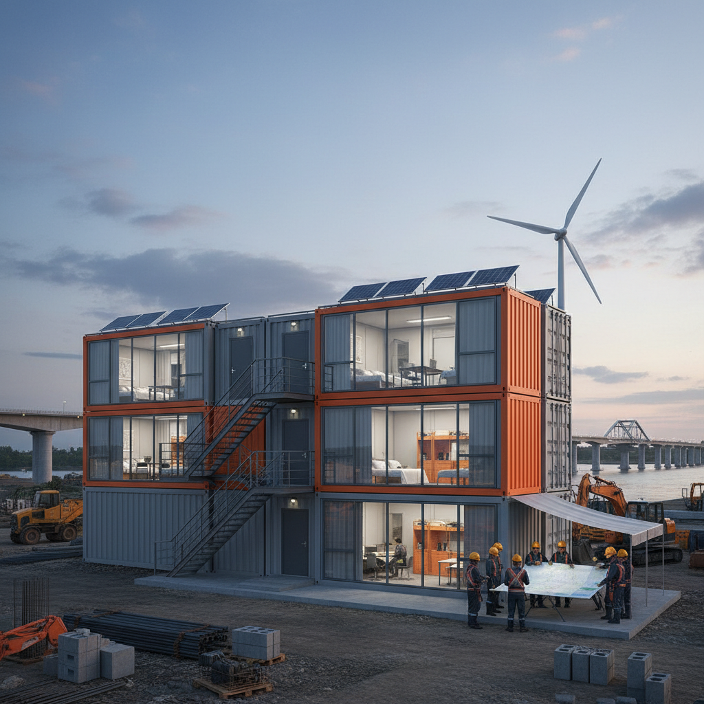 Container House For Workers For Temporary Project Headquarters