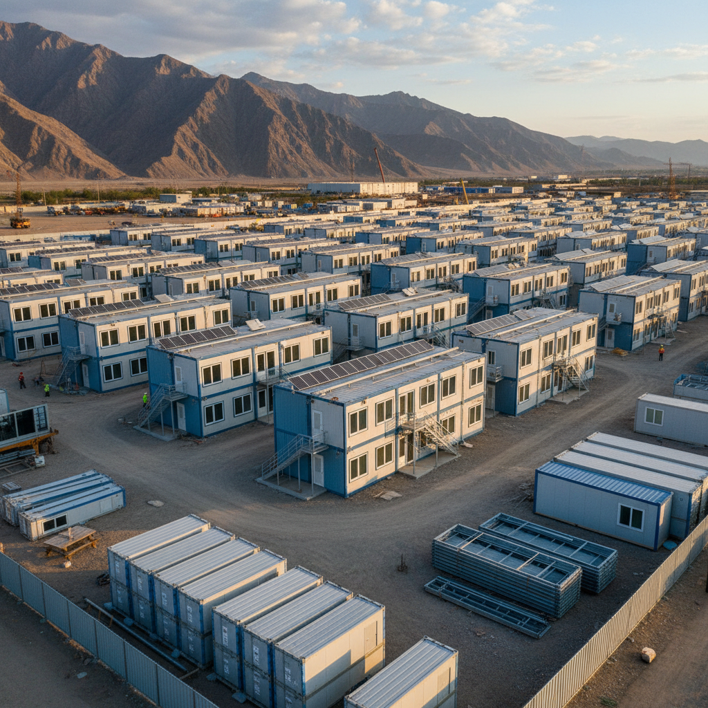 Detachable Flat Pack Container House For Worker Dormitories And Employee Accommodation Camps