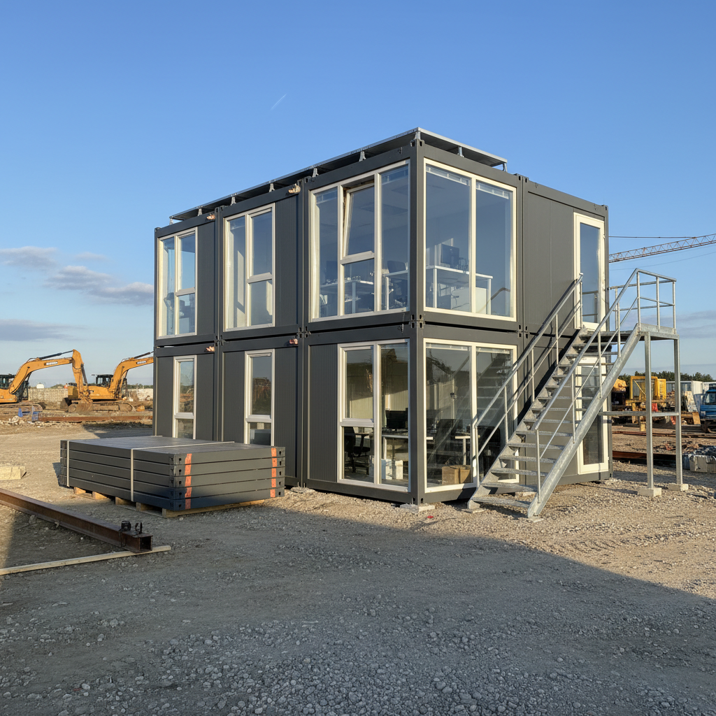 Detachable Flat Pack Container House For Temporary Offices