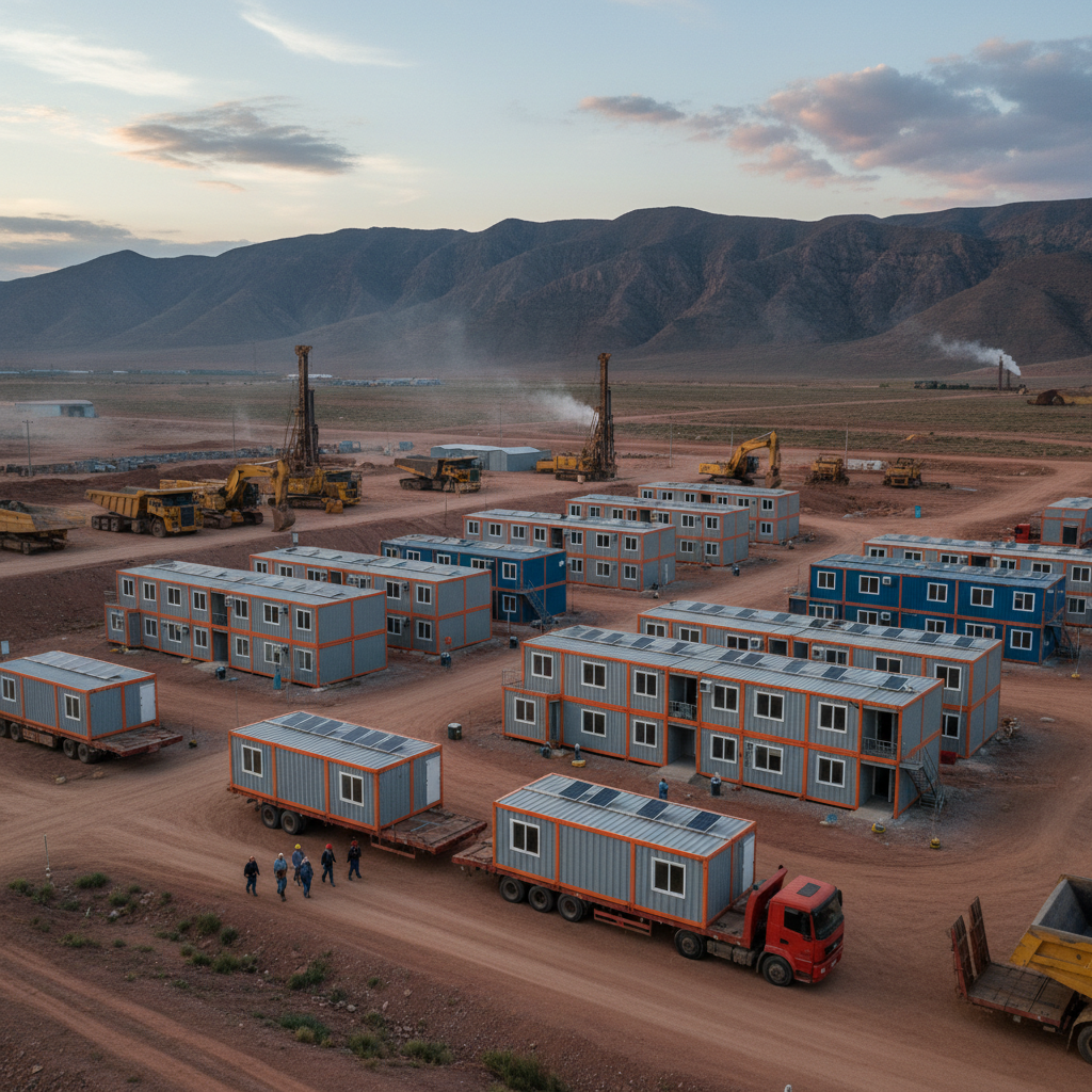 Foldable Container House For Mining Camps And Remote Industrial Workforce Housing