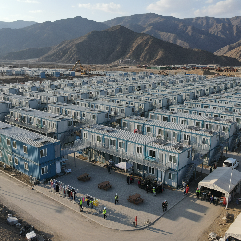 Foldable Container House For Worker Dormitories And Employee Accommodation Camps