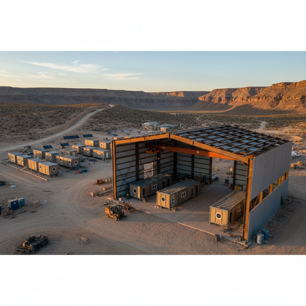 Steel Structure Workshop For Remote Living Camps In Infrastructure