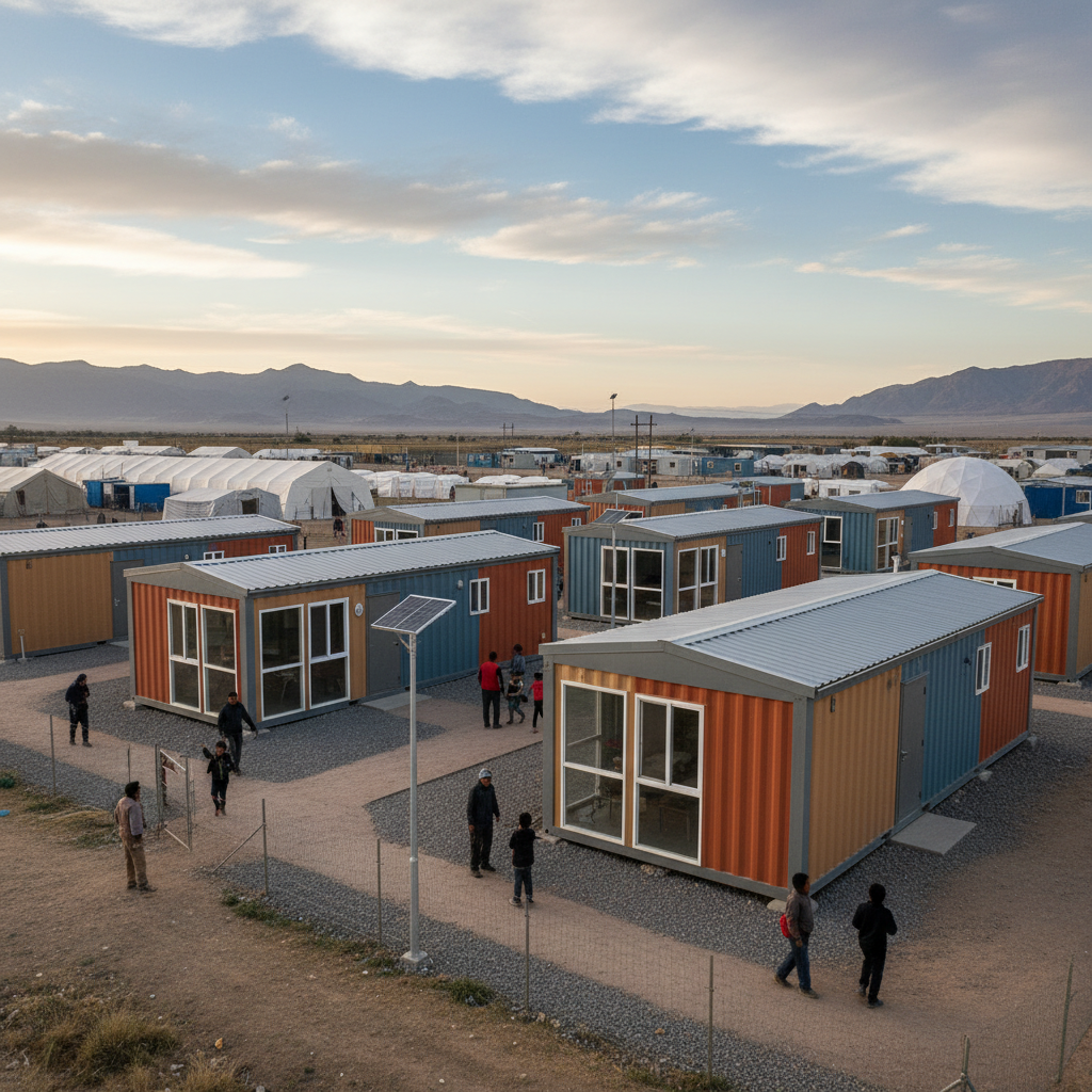 Flat Pack Container House For Disaster Relief Housing And Emergency Resettlement Camps