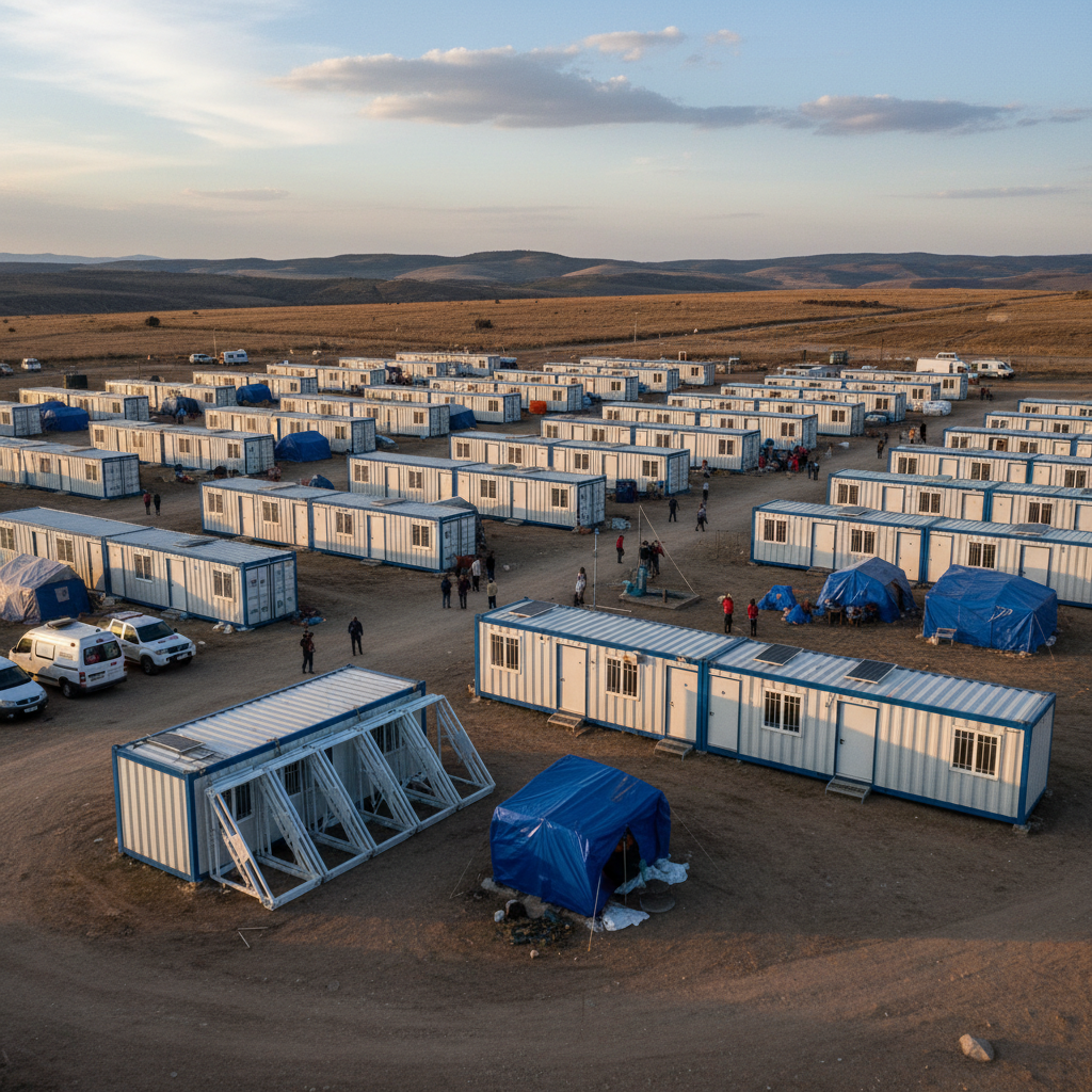 Collapsible Container House For Disaster Relief Housing And Emergency Resettlement Camps