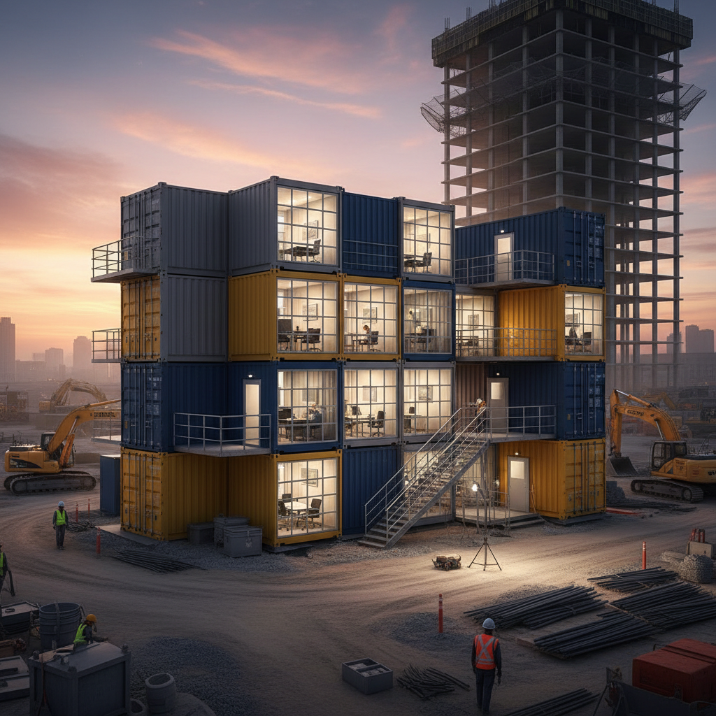 Construction Site Container House For Temporary Offices