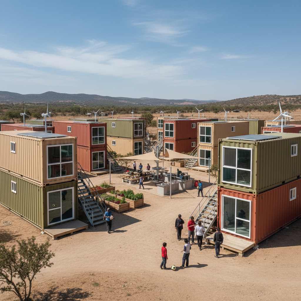 Container House For Employee For Disaster Relief Housing And Emergency Resettlement Camps