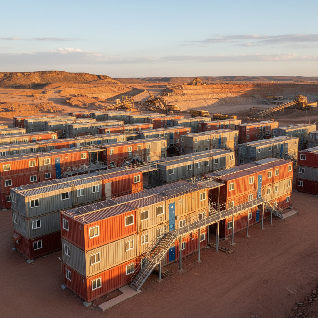 Detachable Flat Pack Container House For Mining Camps And Remote Industrial Workforce Housing