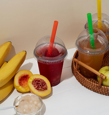 Transparent plastic cup