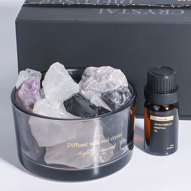 Aromatherapy crystal reed diffuser stone natural stone essential oil (5)