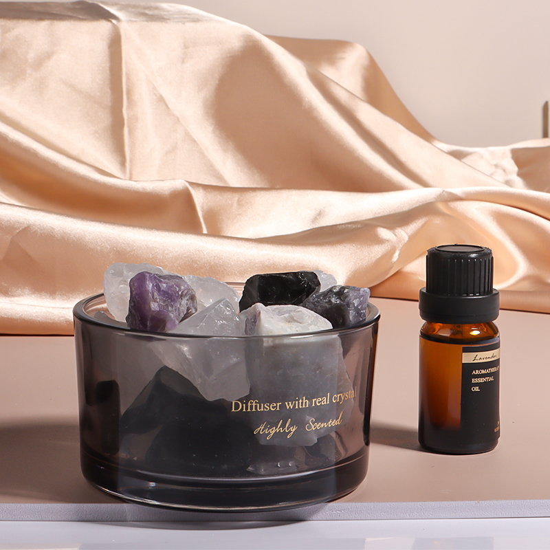 Aromatherapy crystal reed diffuser stone natural stone essential oil (7)