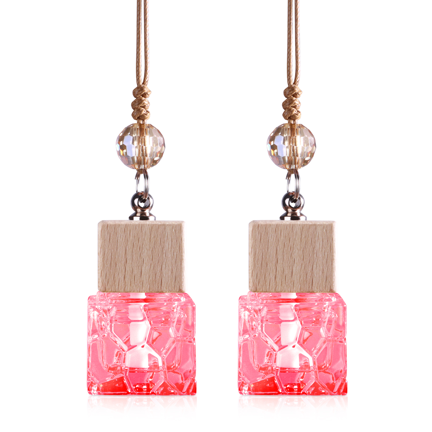 Hanging Car Air Freshener Diffuser Glass Perfume Bottle Indoor Aromatherapy