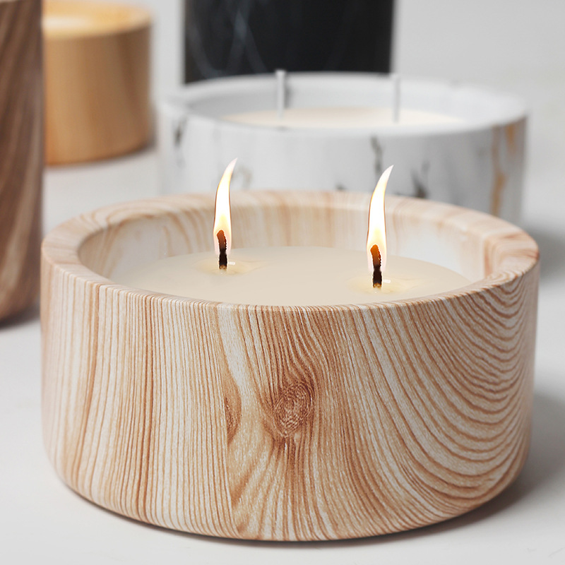 Scented Candle Ceramic Jar Soy Wax Fragrance Set