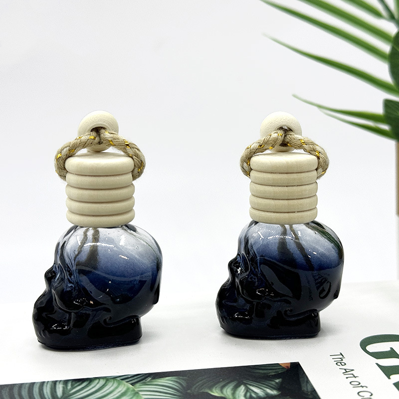 Matte Black Skull car perfume bottle Oil perfume bottle