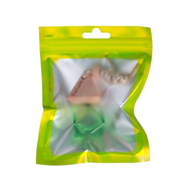 Frasco de vidrio para perfume de coche con tapa de madera