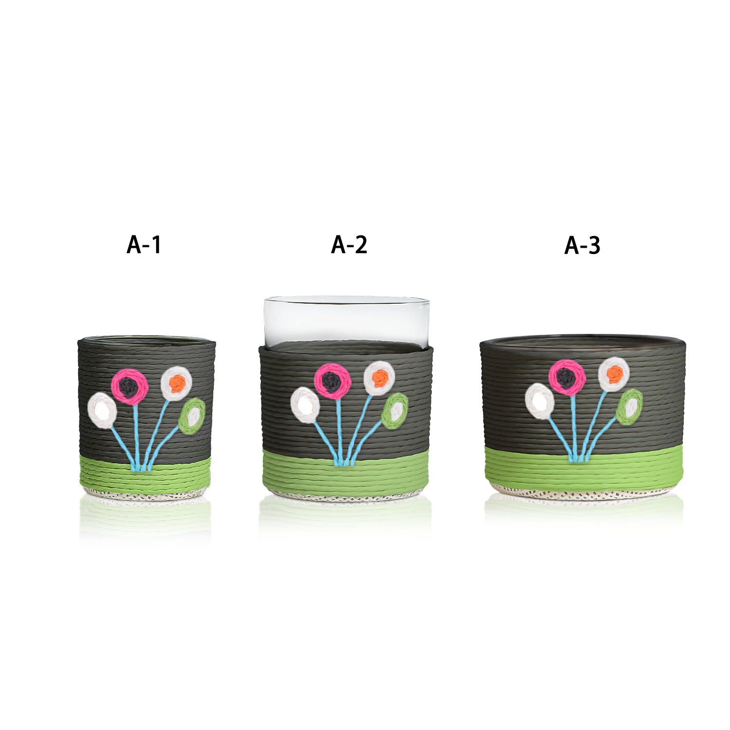 Glass candle cup scented wax candle jar with paper string cup cover