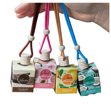 Square bottle holder with fragrance diffuser and hanging strap