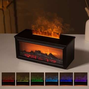 Retro fireplace silent aroma diffuser 3D simulated...