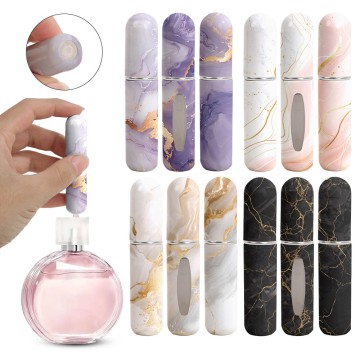 Marble-patterned high-end printed 5ML perfume in separate bottles