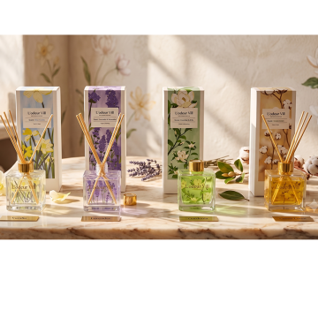 Luxury Botanical Reed Diffuser Gift Set - Premium Home Fragrance with Natural Rattan Sticks & Exquisite Floral Packaging