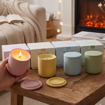 Luxury Ceramic Scented Candle with Lid – Custom Fr...