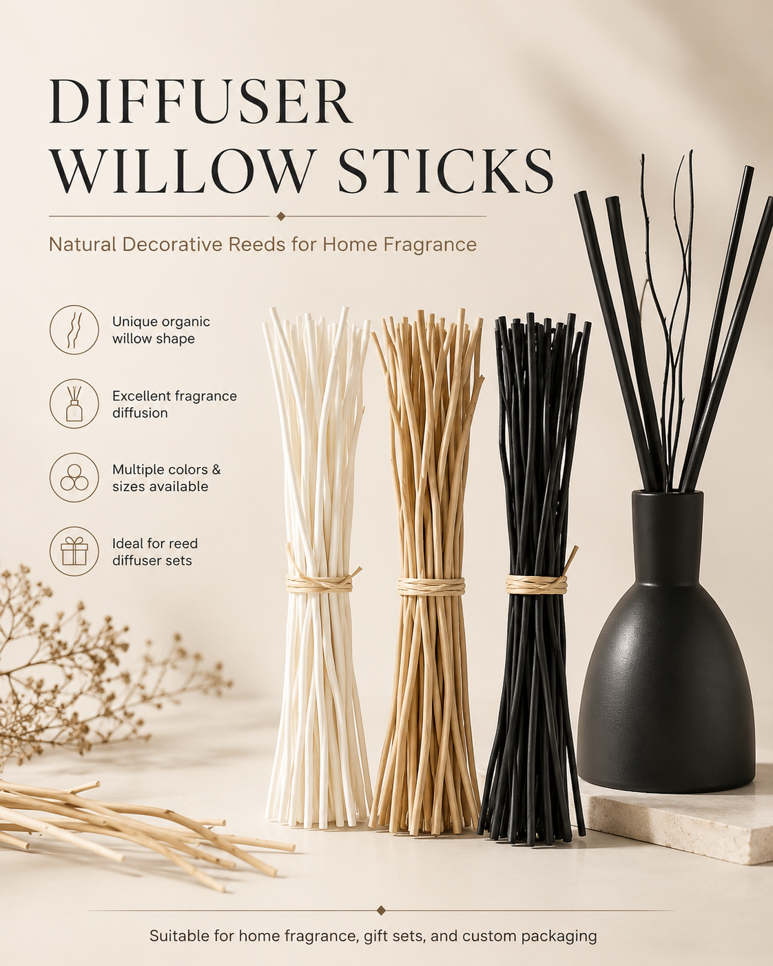 Willow Sticks for Reed Diffusers