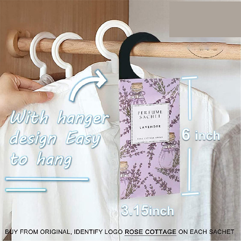 Lavender Hanging Closet Deodorizer Air Freshener Long Lasting Scented Sachets (2)