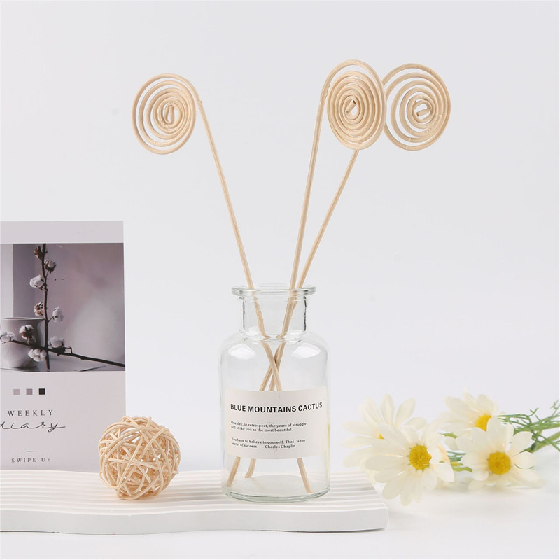 Raw wood color rattan reed diffuser decorative rat...