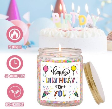 شمعة معطرة من الزجاج الأبيض بدون دخان مصنوعة يدويًا من شمع الصويا معطرة