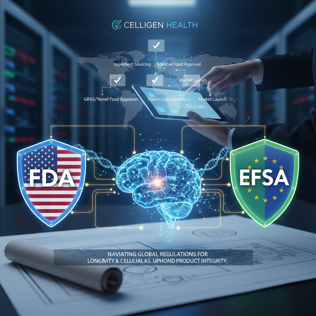 Navigating FDA & EFSA Regulations for Longevity and Cellular Health Ingredients