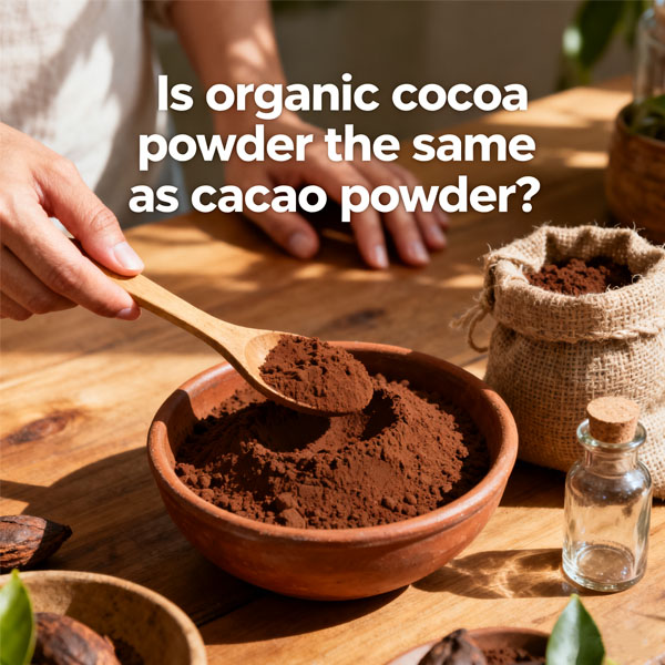 Is organic cocoa powder the same as cacao powder?