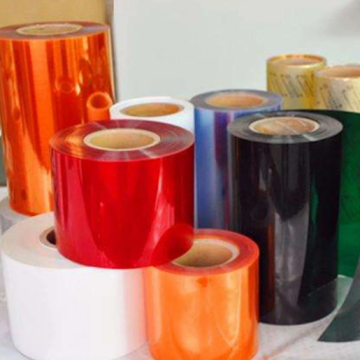 Toosan 0.15mm 0.3mm 0.8mm balaastiig heerkulbeeg ah oo hufan xaashi PVC cad oo adag oo leh labada dhinacba filimka Sheet Roll