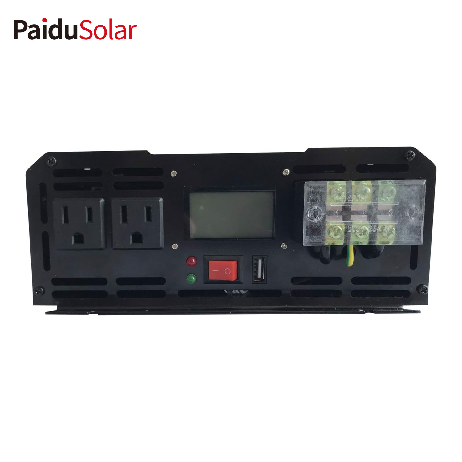PaiduSolar 2000W 24V DC To 120V AC 60HZ Pure Sine Wave Off Grid Home Solar Power Inverter Converter