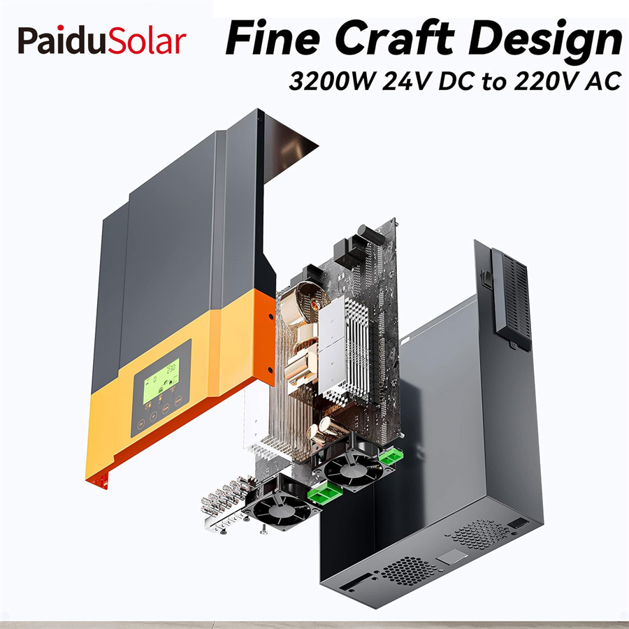 PaiduSolar Solar Hybrid Inverter 3200W Work With 24V Lead Acid & Lithium Battery Solar Power
