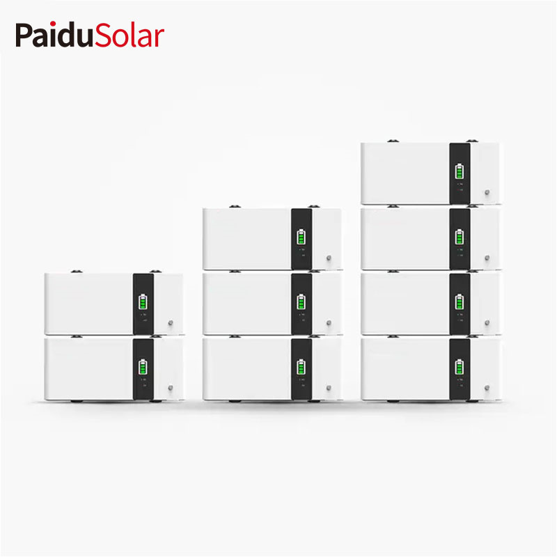 PaiduSolar Home System Solar Stackable Battery 51.2v 10Kw 20Kw Stacking Battery Solar Energy Storage