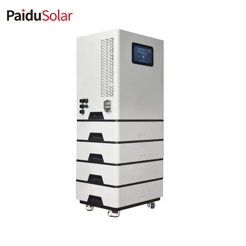 PaiduSolar 20kwh 25kwh 30kwh 35kwh Hybrid Inverter All In One Home Storage Stacked Lithium Battery