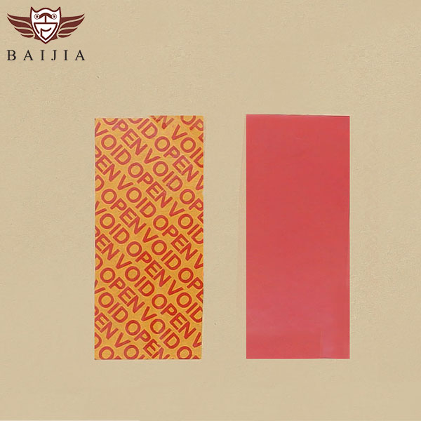 Red full transfer tamper evident label material (6)