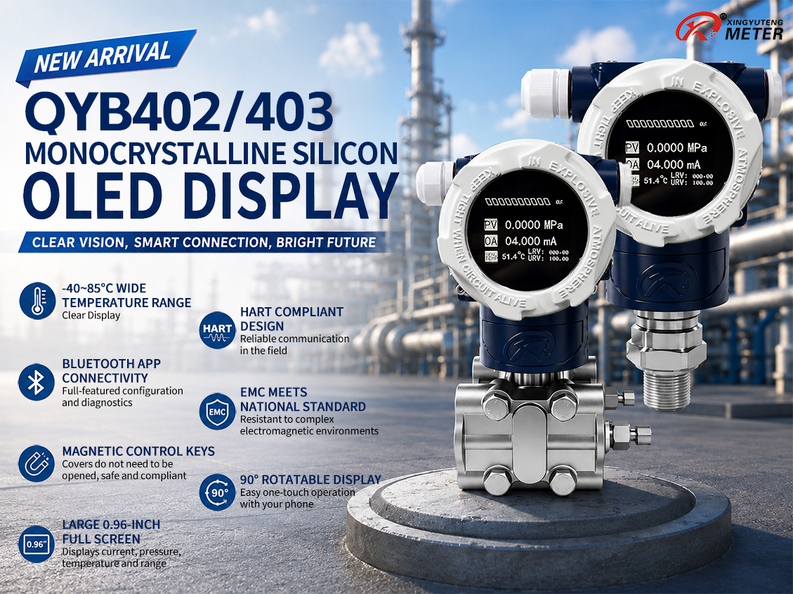 NEW PRODUCT LAUNCH | QYB402 QYB403 OLED Monocrystalline Silicon High-Precision 3051 Pressure Transmitter