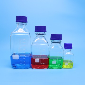 Square Shape Reagent Bottle with Screw Cap