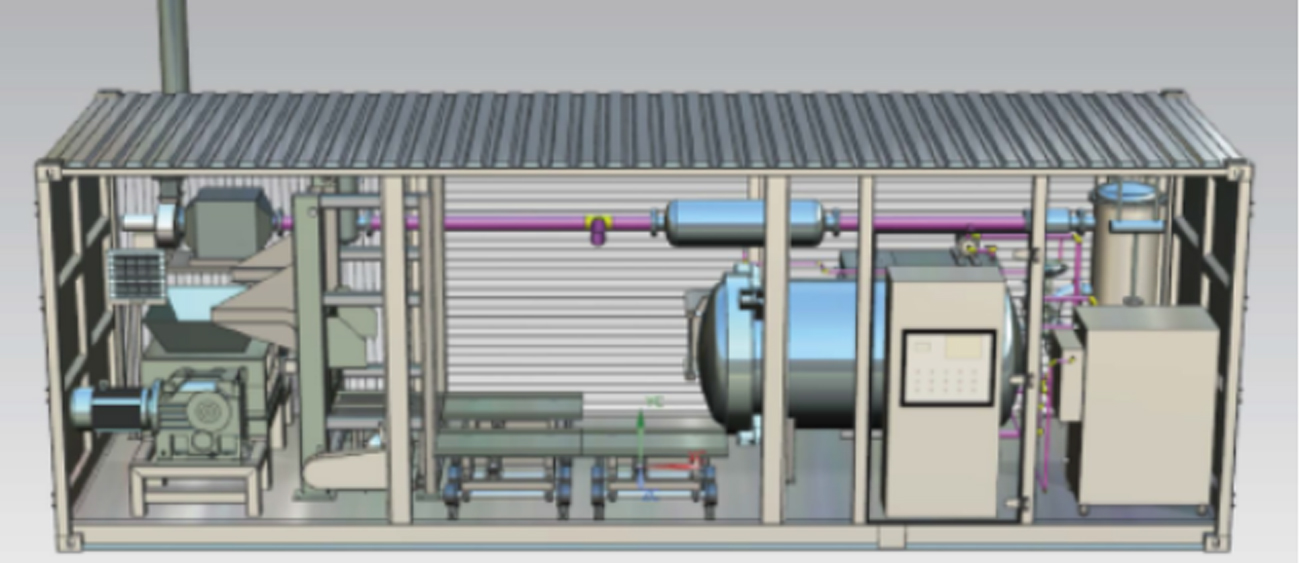 Three-dimensional-view-of-mobile-medical-waste-treatment-equipment1