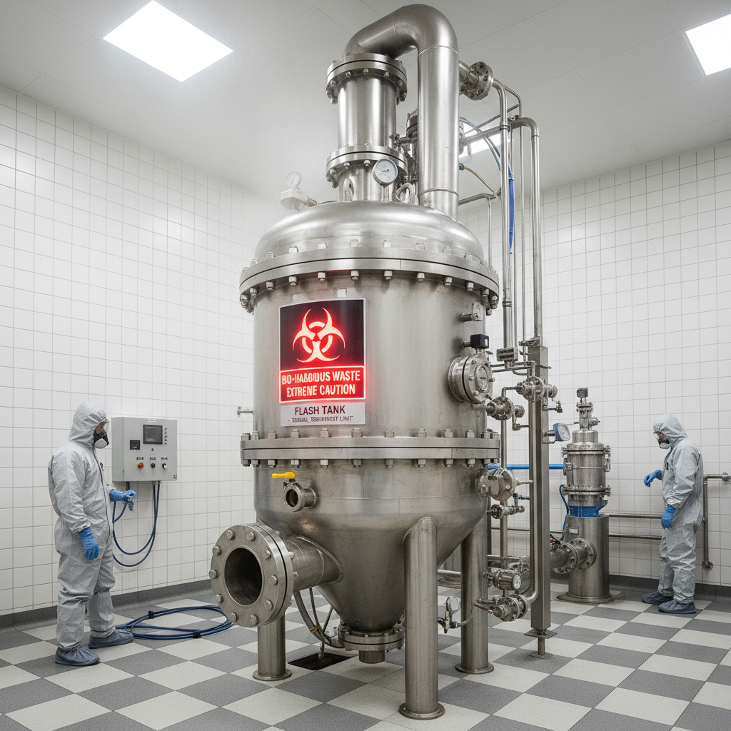Flash Tank For Medical & Bio-Hazardous Waste Treatment