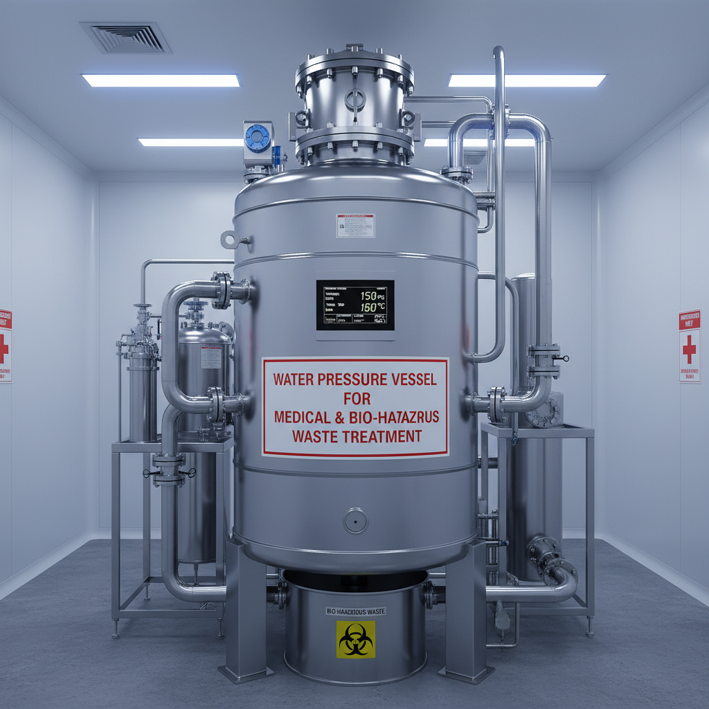 Water Pressure Vessel For Medical & Bio-Hazardous Waste Treatment