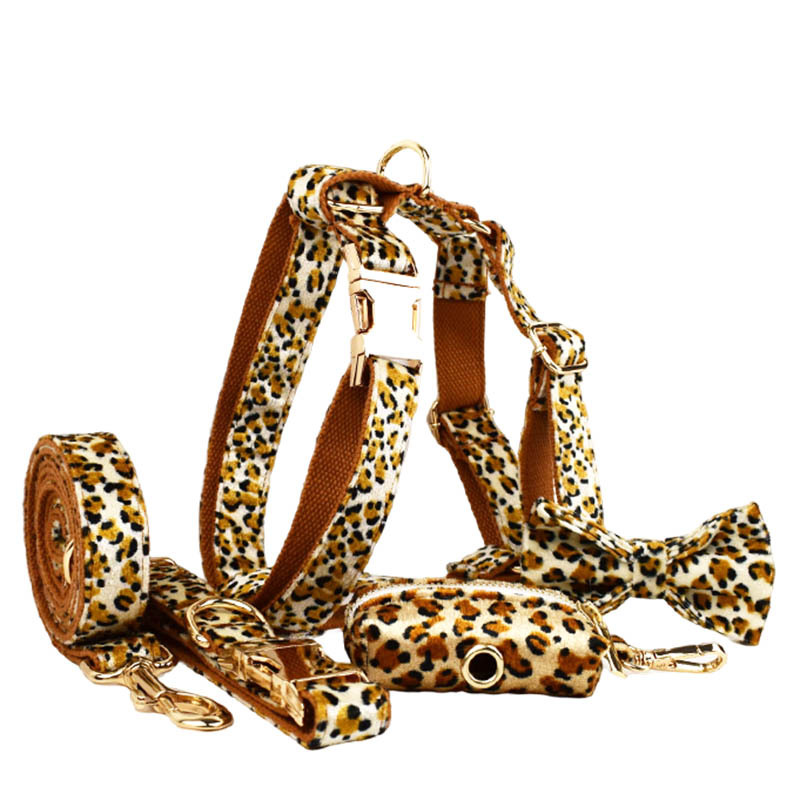 XL Dog Harness with Leopard Design